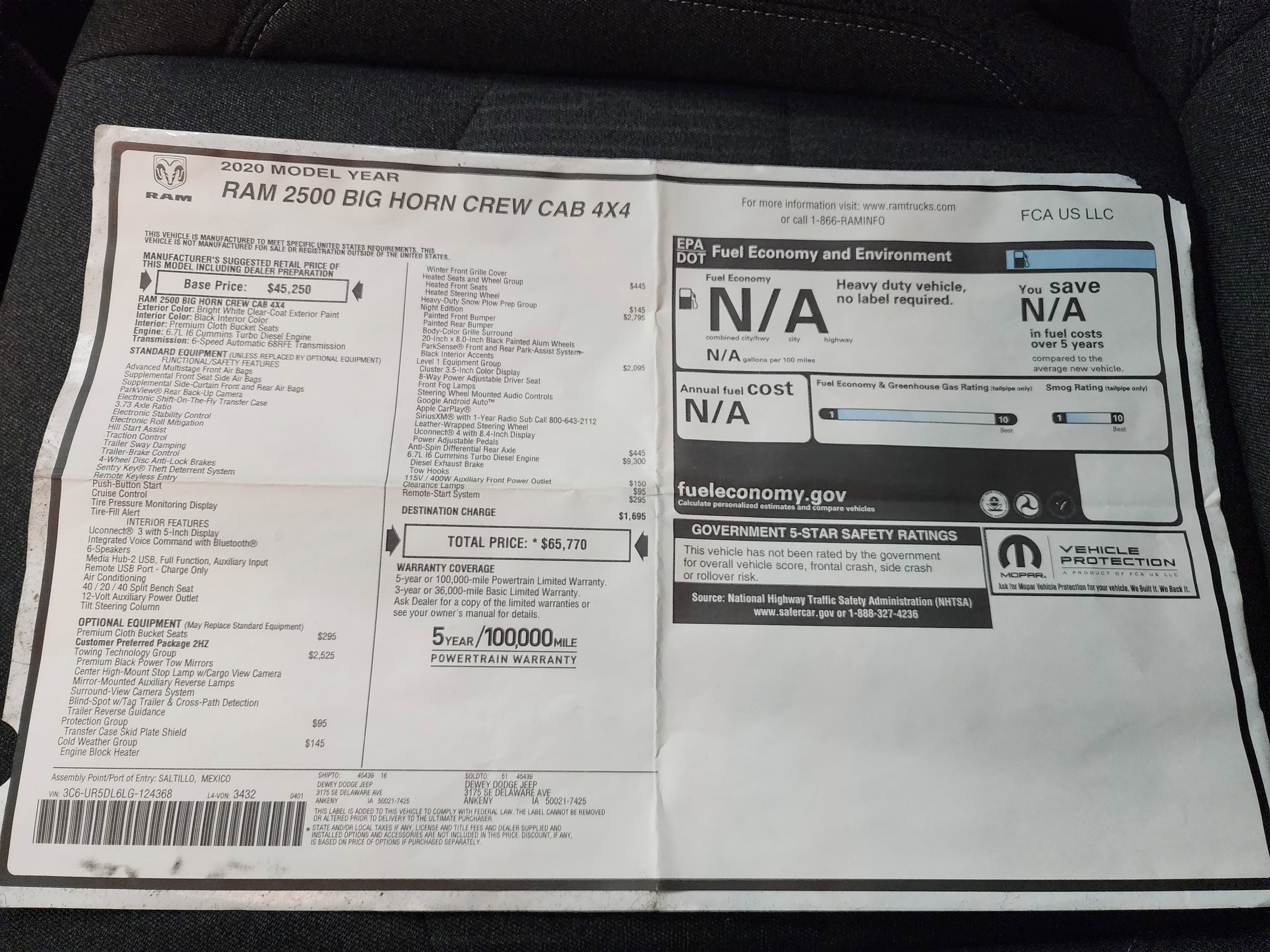 Used 2020 RAM 2500 Big Horn w/ Night Edition image 47