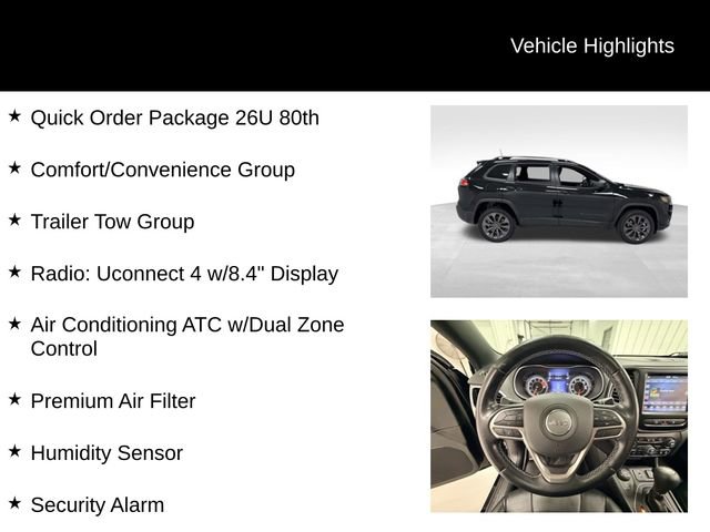 Used 2021 Jeep Cherokee Latitude Lux 80th Anniv w/ Quick Order Package 26U 80TH image 16