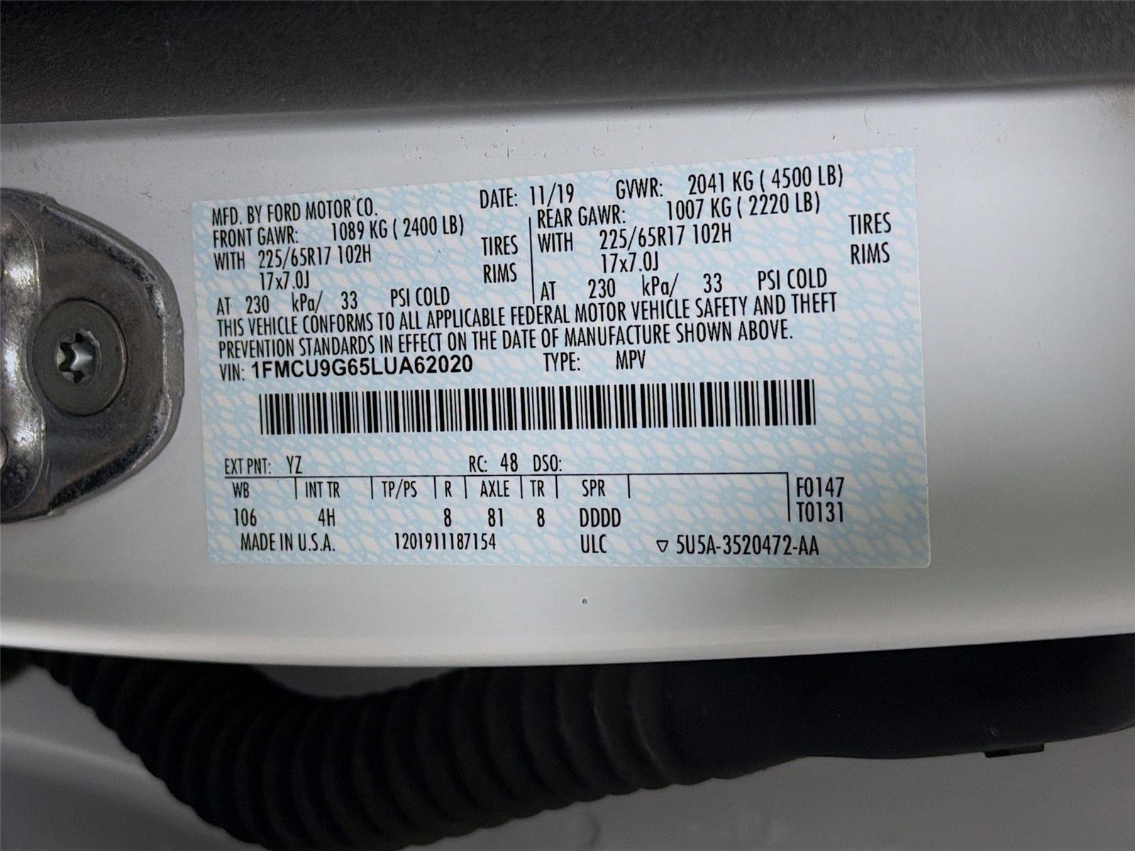 Used 2020 Ford Escape SE AWD/4WD image 30