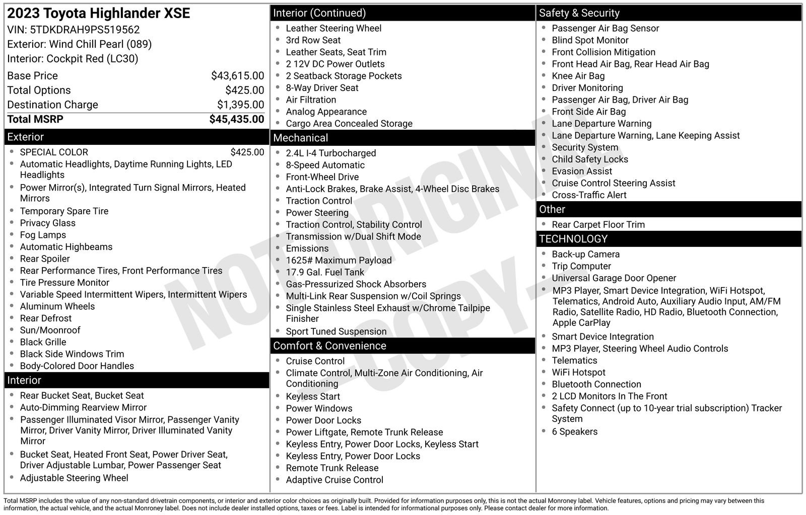 Used 2023 Toyota Highlander XSE FWD image 39