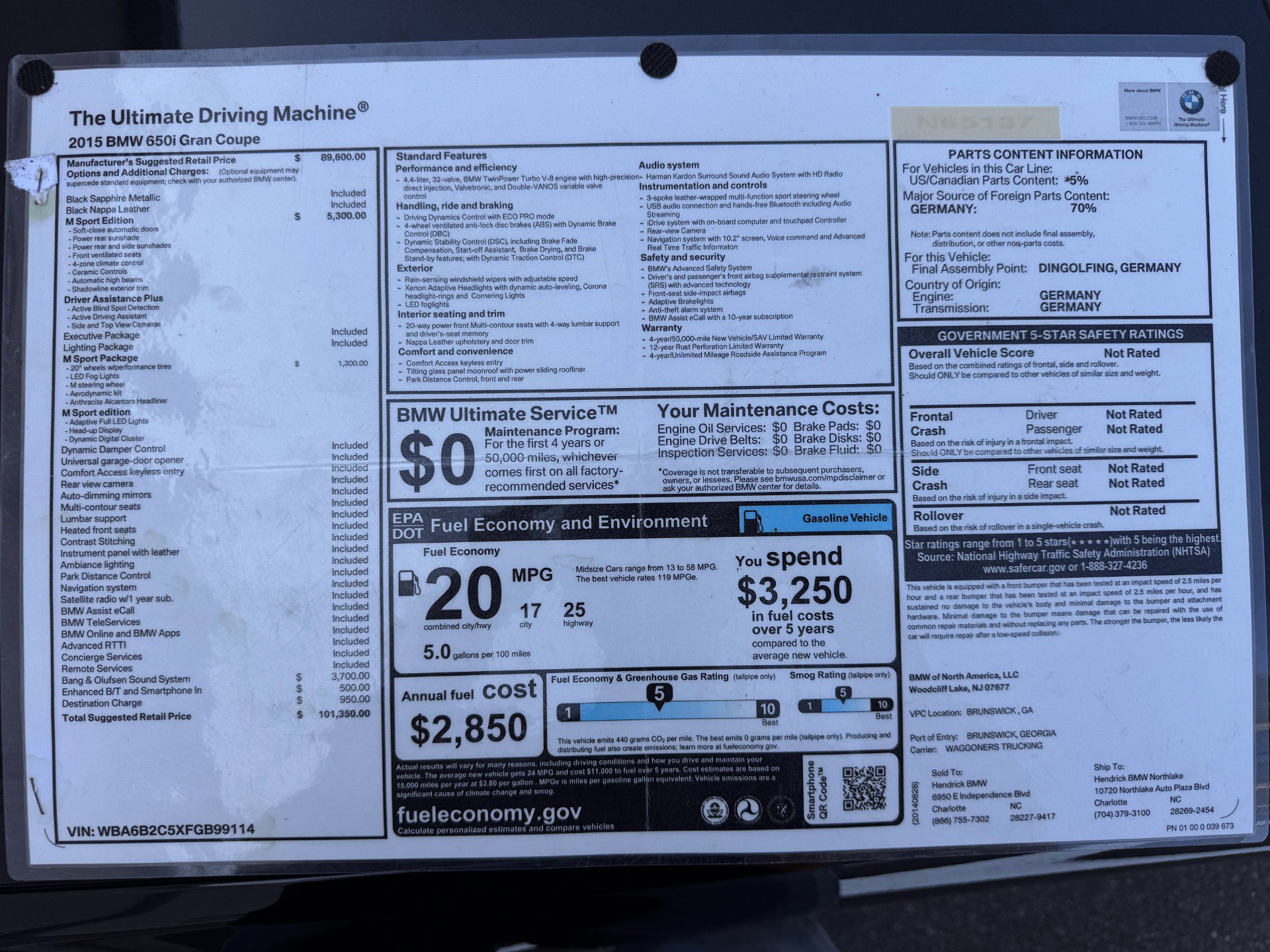 Used 2015 BMW 650i Gran Coupe image 71