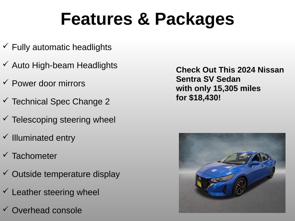 Used 2024 Nissan Sentra SV FWD image 17