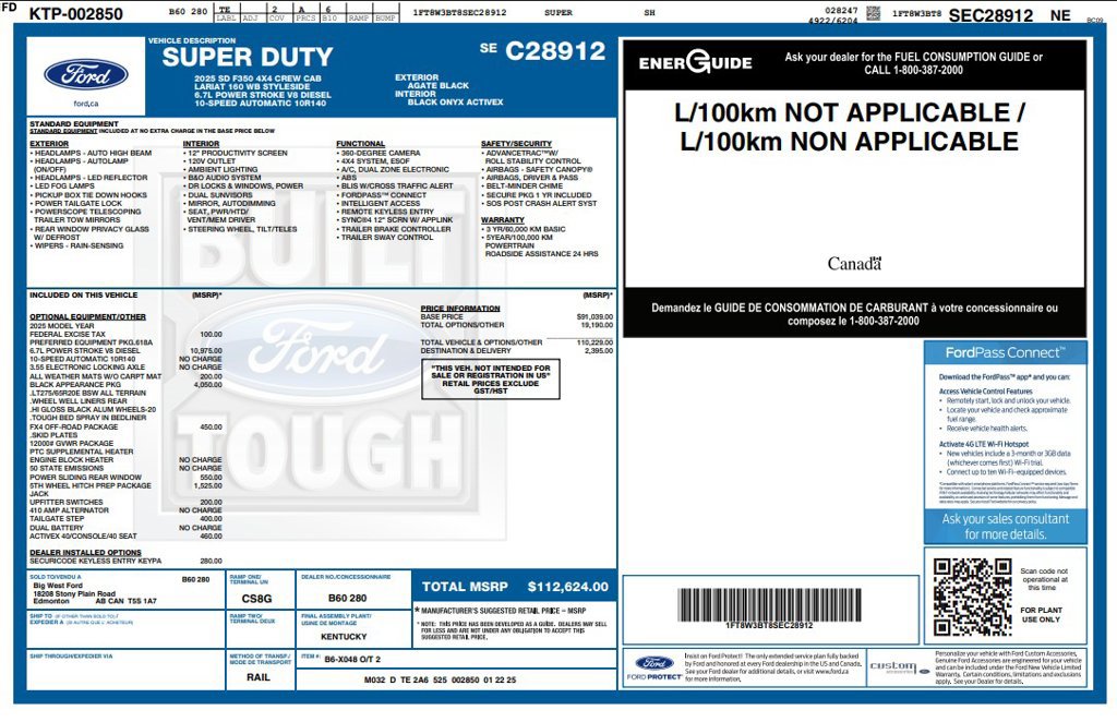 Used 2025 Ford F350 Lariat w/ Black Appearance Package AWD/4WD image 4