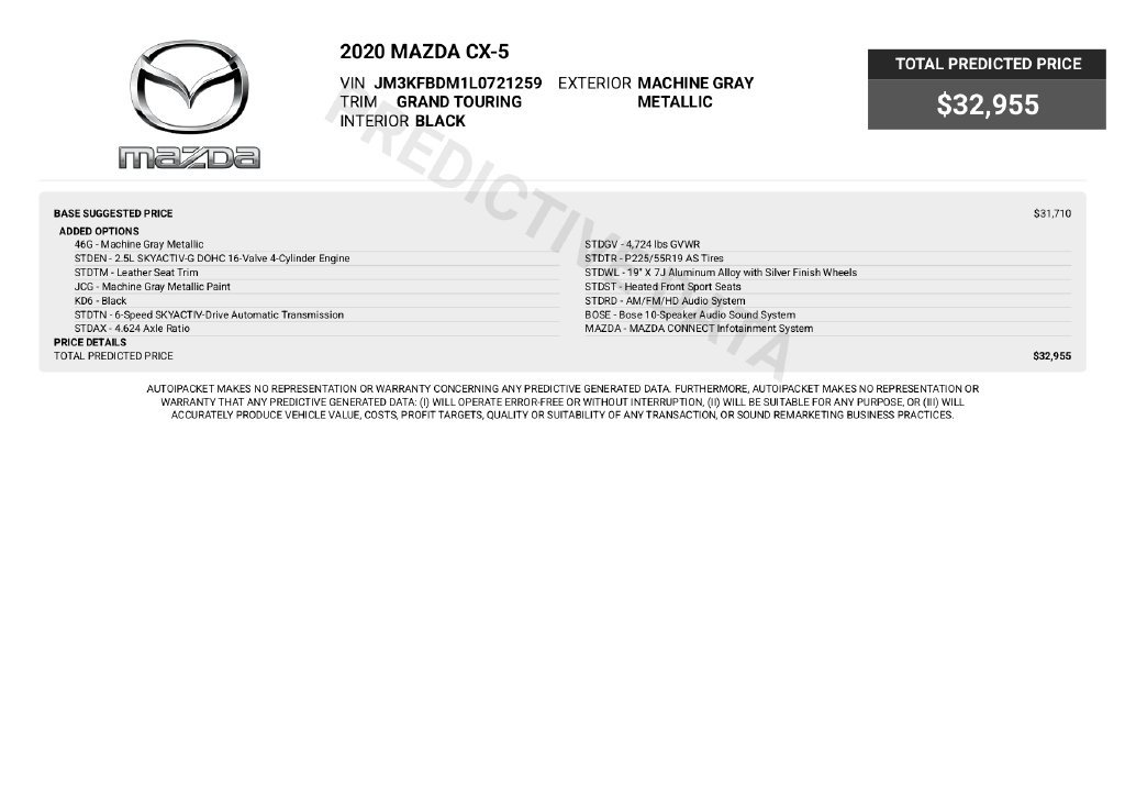 Used 2020 MAZDA CX-5 Grand Touring AWD/4WD image 5