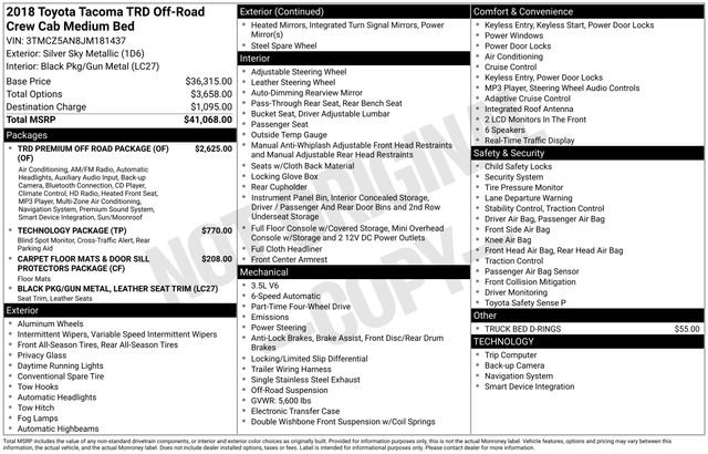 Used 2018 Toyota Tacoma TRD Off-Road image 32