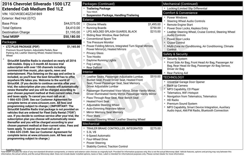 Certified 2016 Chevrolet Silverado 1500 LTZ w/ LTZ Plus Package AWD/4WD image 45