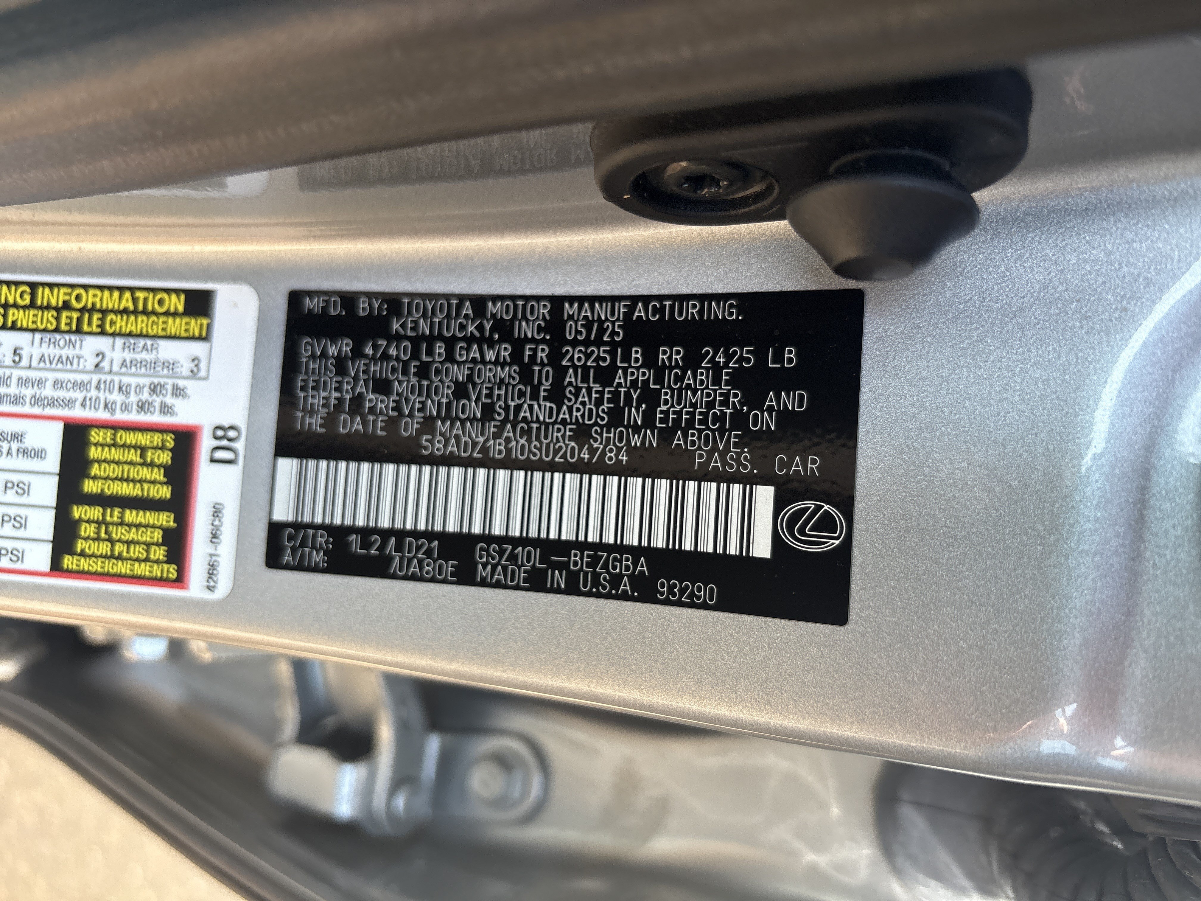 Certified 2025 Lexus ES 350 w/ Premium Package FWD image 35