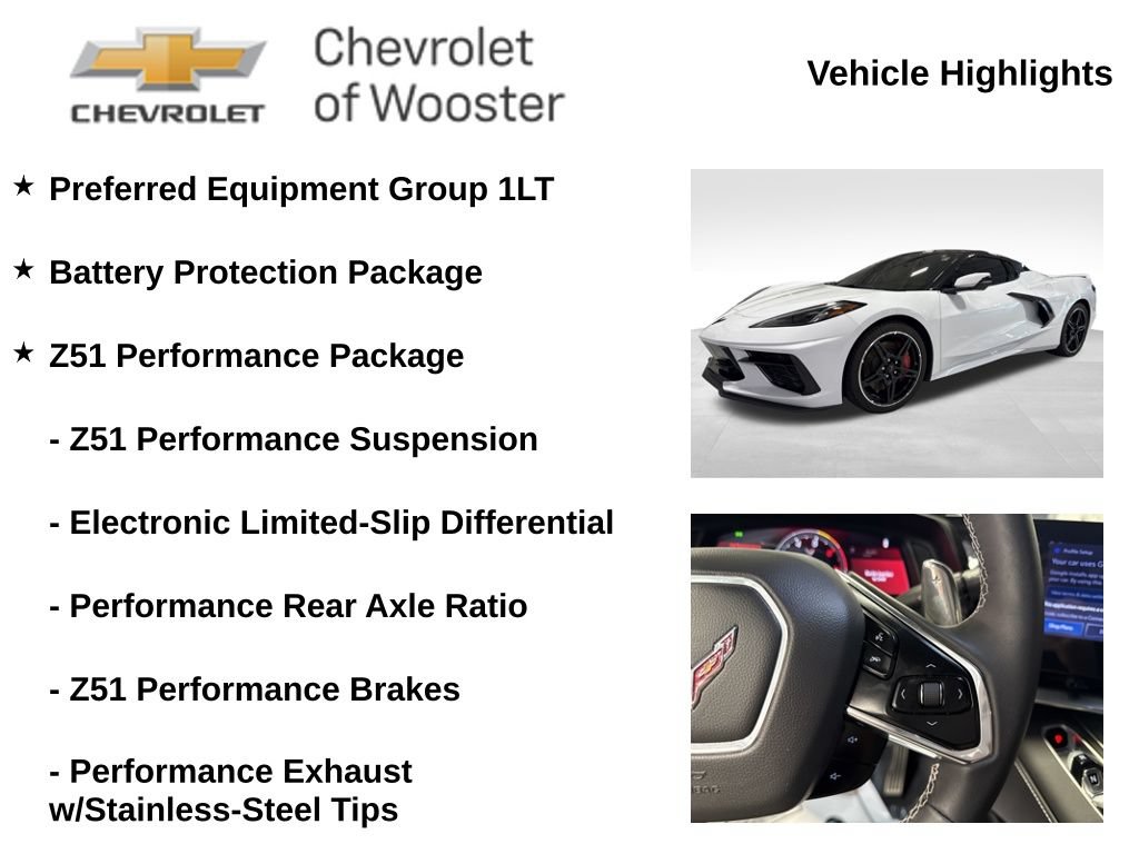 Used 2024 Chevrolet Corvette Stingray Convertible w/ Z51 Performance Package RWD image 2