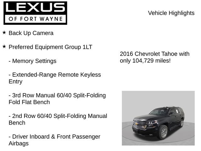 Used 2016 Chevrolet Tahoe LT w/ Luxury Package AWD/4WD image 8