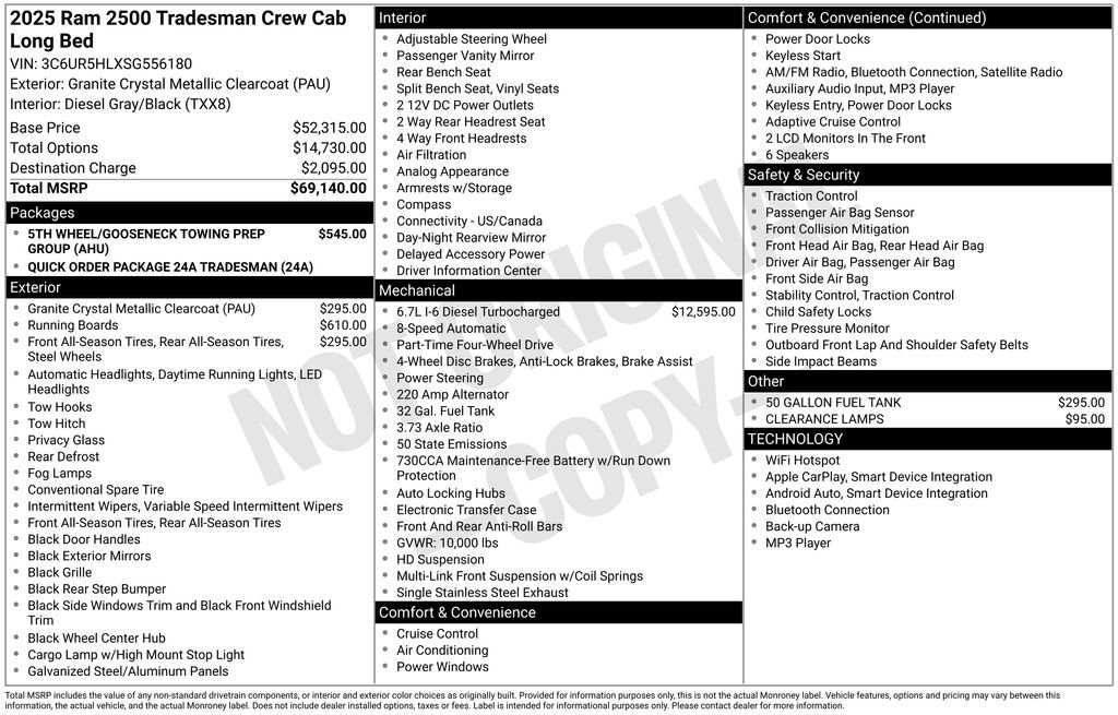 New 2025 RAM 2500 Tradesman AWD/4WD image 5