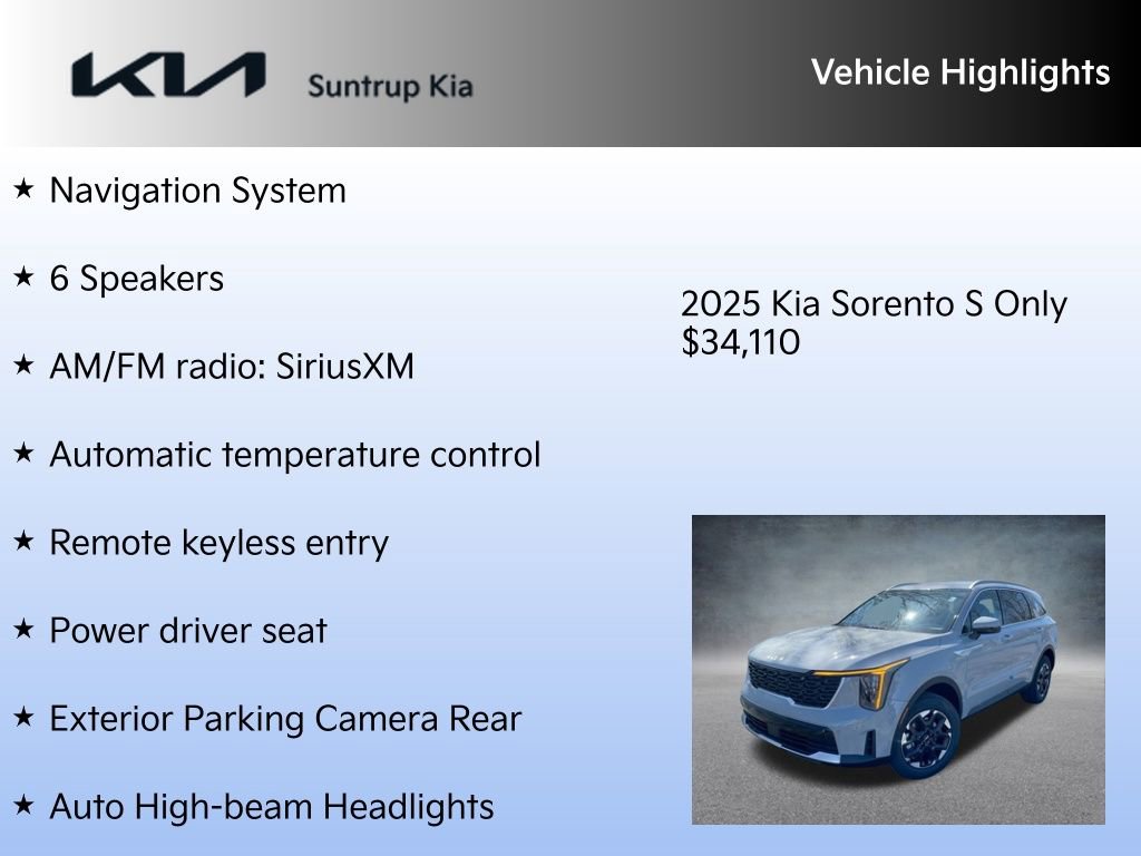 New 2025 Kia Sorento S image 7
