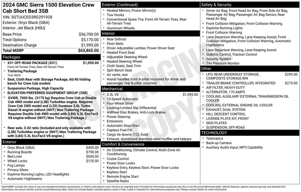 Used 2024 GMC Sierra 1500 Elevation w/ X31 Off-Road Package image 4