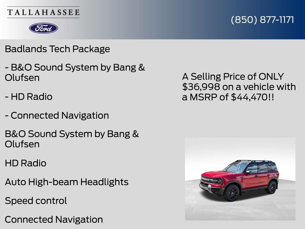 New 2025 Ford Bronco Sport Badlands w/ Badlands Tech Package AWD/4WD image 12