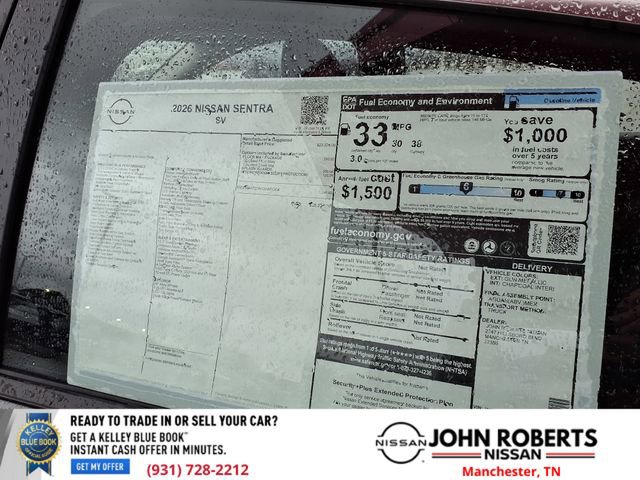 New 2026 Nissan Sentra SV w/ Floor Mat Package image 21