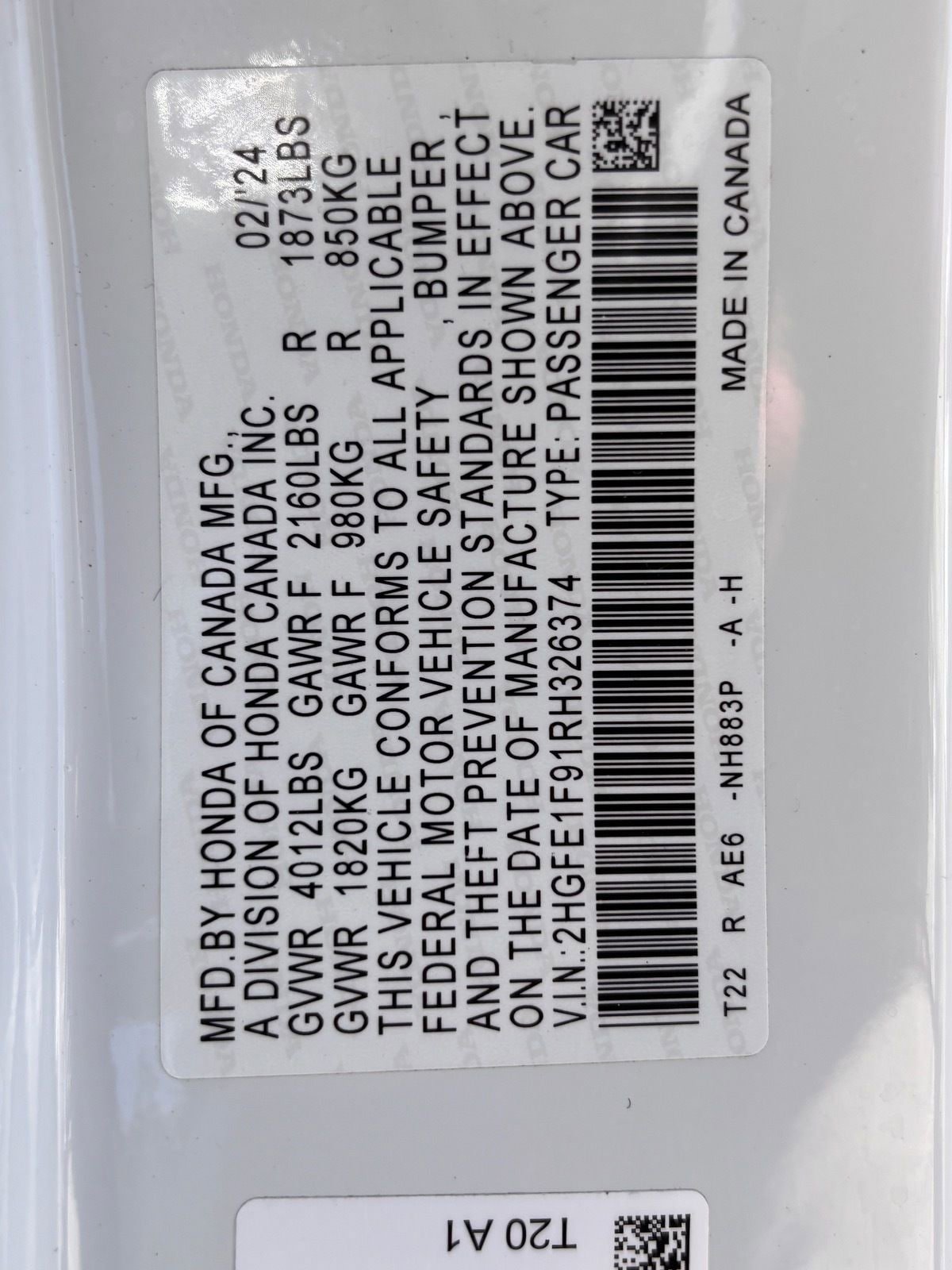Certified 2024 Honda Civic Touring image 34