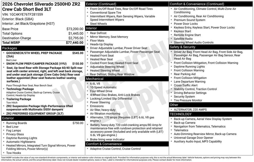New 2026 Chevrolet Silverado 2500 ZR2 AWD/4WD image 11