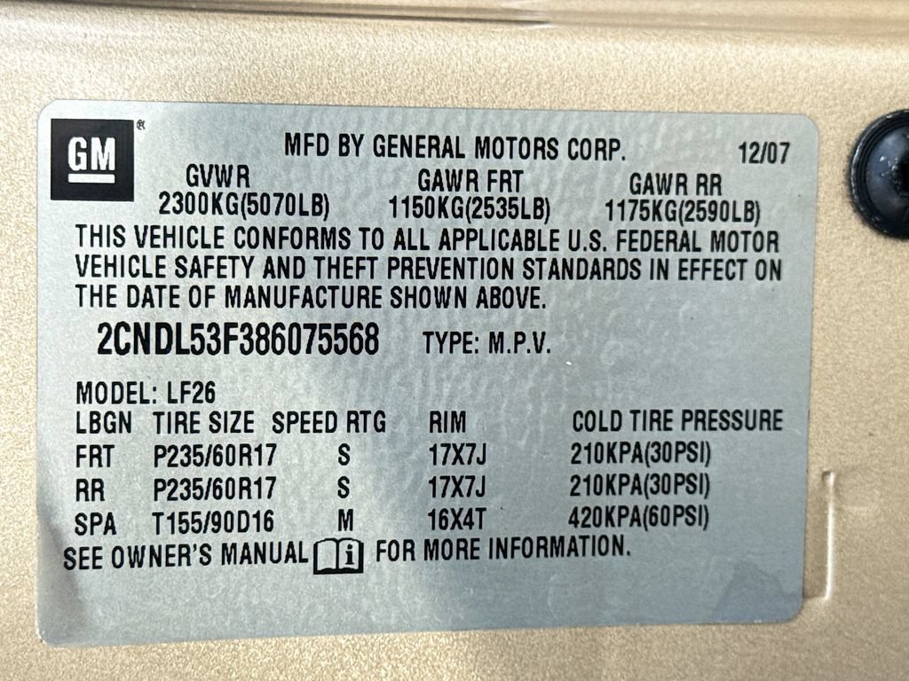 Used 2008 Chevrolet Equinox LT w/ LT Preferred Equipment Group FWD image 39