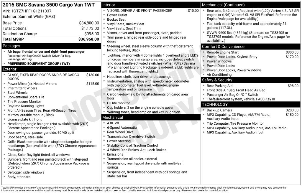 Used 2016 GMC Savana 3500 Extended RWD image 40