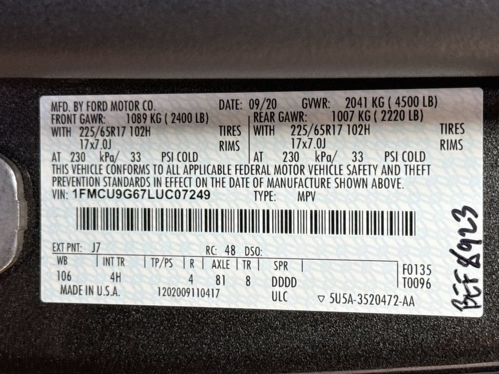 Used 2020 Ford Escape SE AWD/4WD image 31