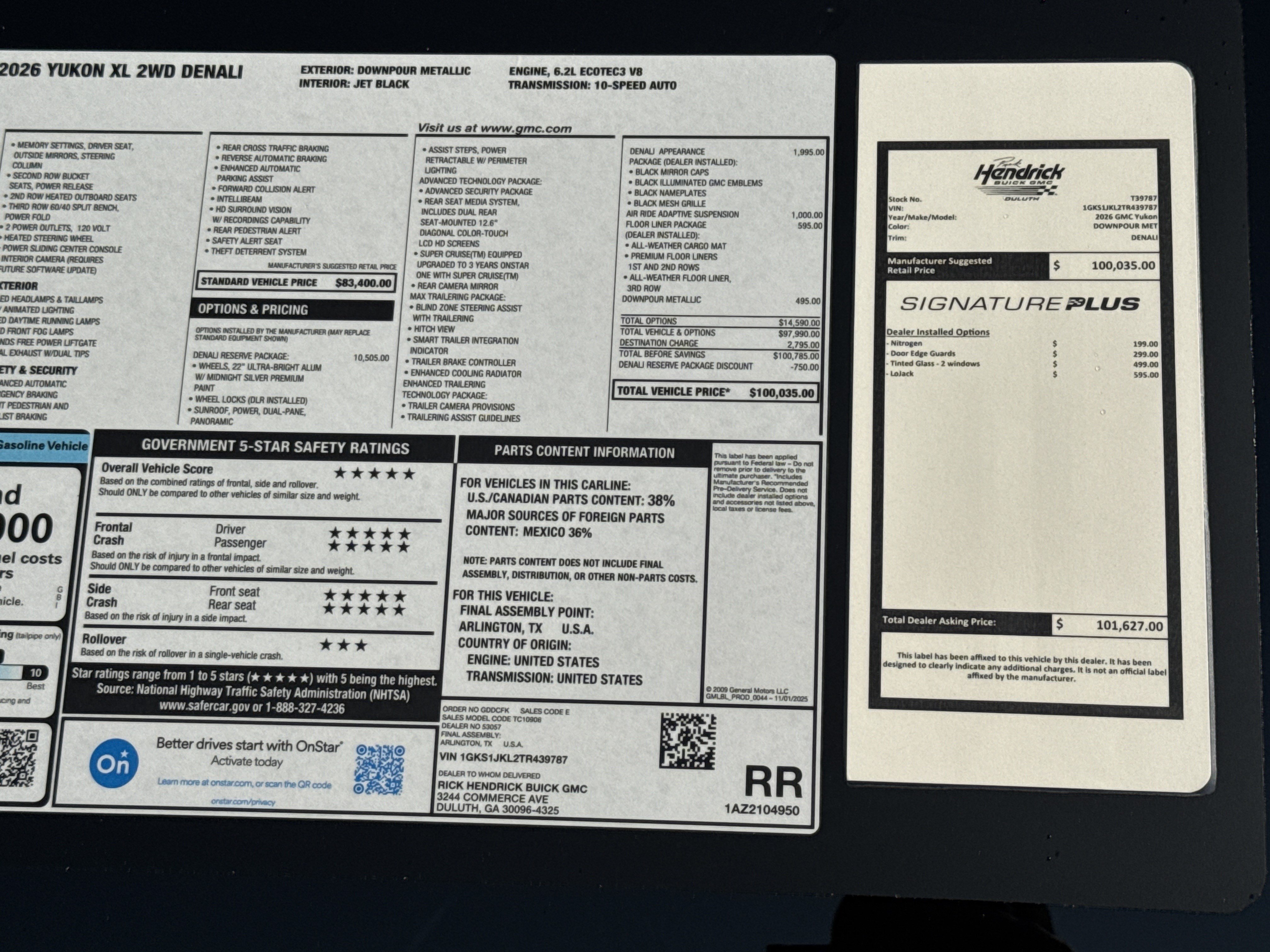 New 2026 GMC Yukon XL Denali w/ Denali Reserve Package RWD image 45