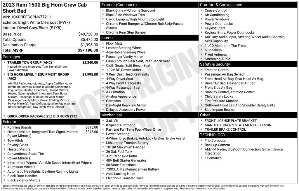 Used 2023 RAM 1500 Big Horn w/ Trailer Tow Group image 12