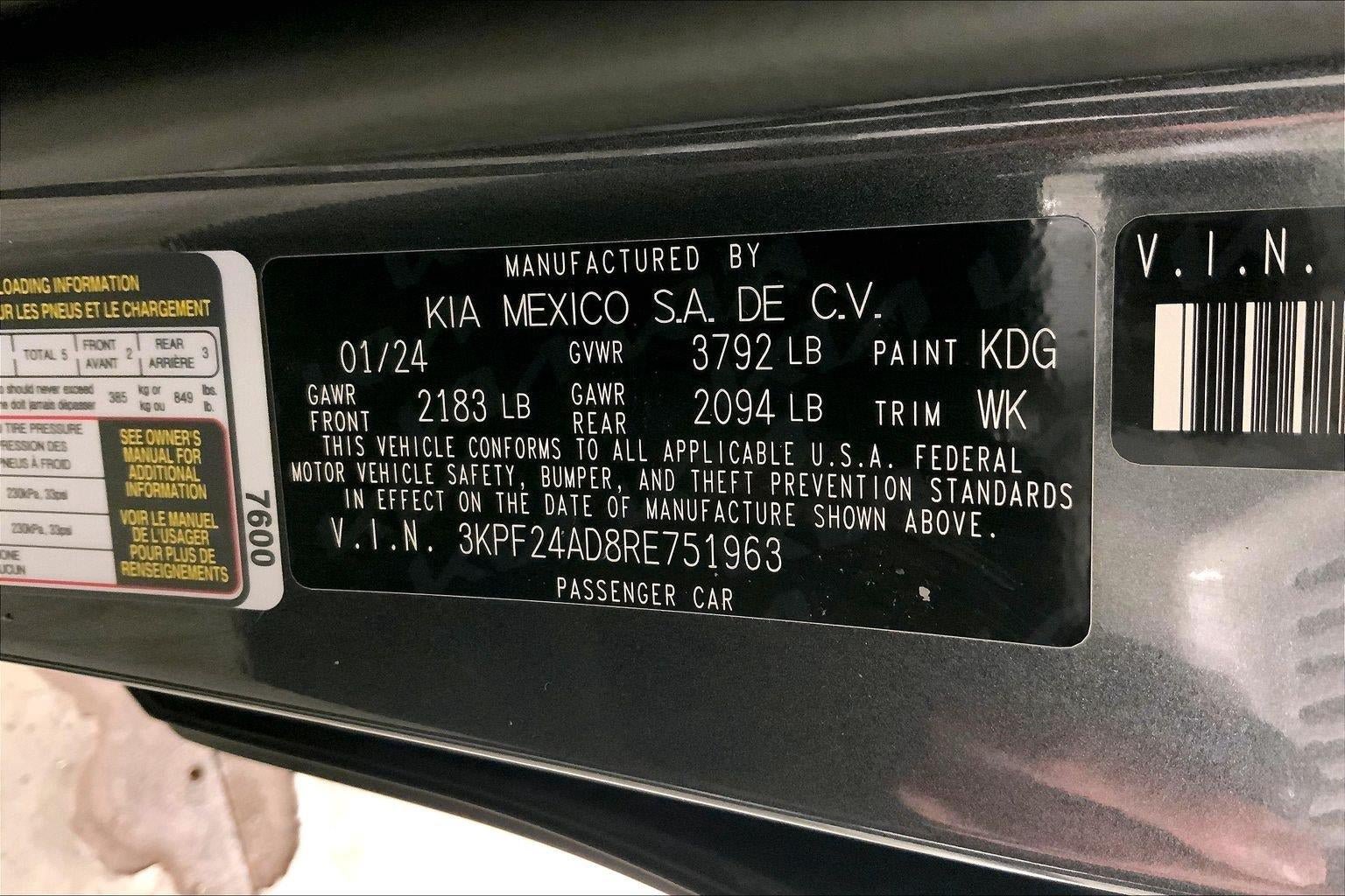 Certified 2024 Kia Forte LX FWD image 30