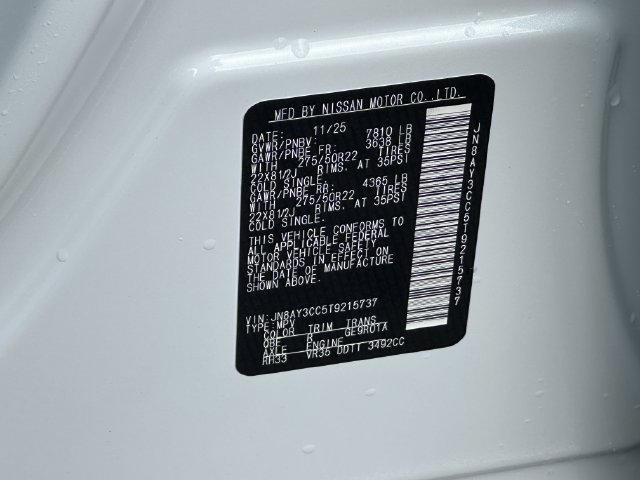 New 2026 Nissan Armada Platinum Reserve AWD/4WD image 28