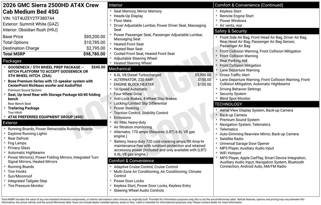 New 2026 GMC Sierra 2500 AT4X AWD/4WD image 2