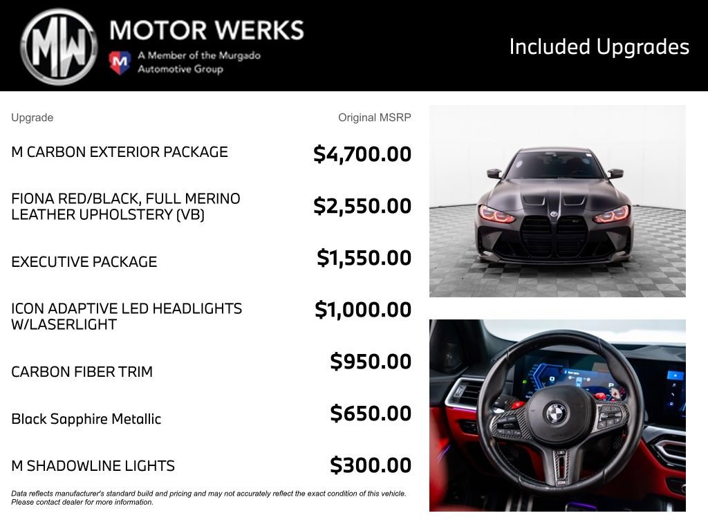 Used 2023 BMW M3 Competition w/ M Carbon Exterior Package AWD/4WD image 4