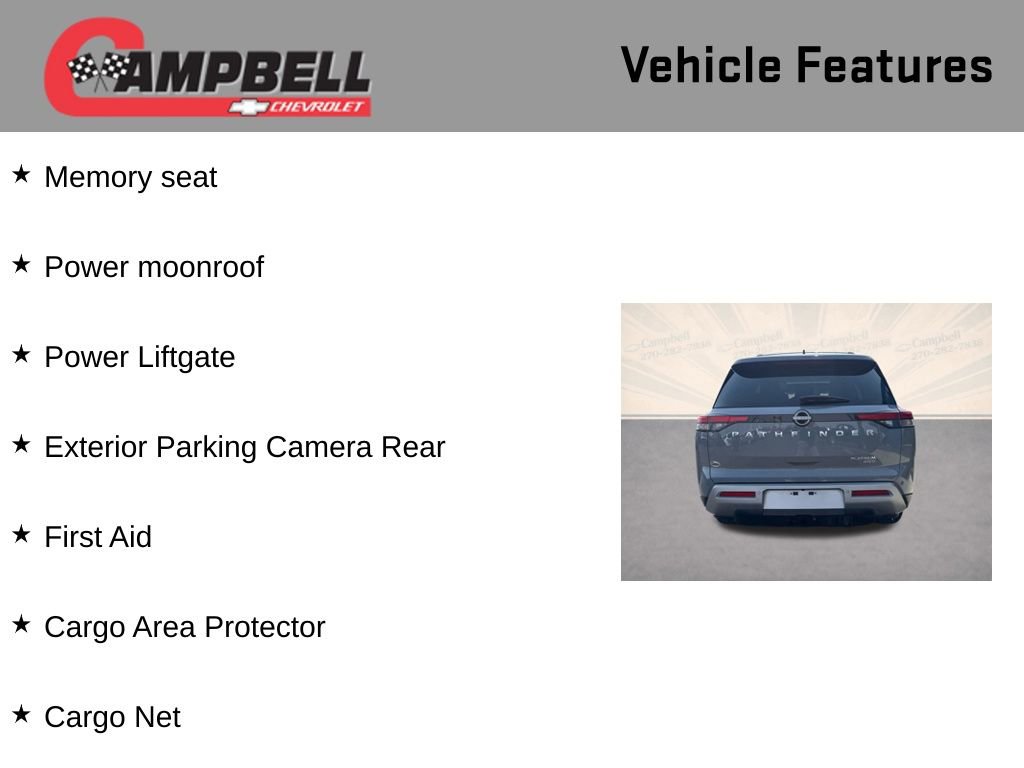 Used 2025 Nissan Pathfinder Platinum w/ Cargo Package image 10