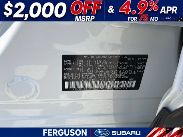 New 2026 Subaru Forester Touring AWD/4WD image 26