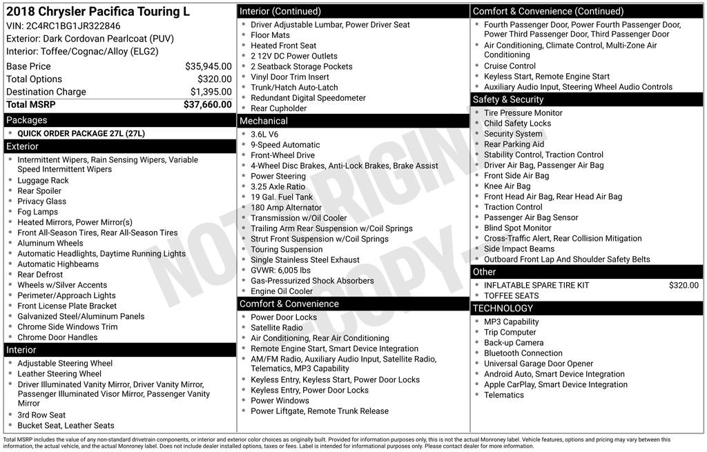 Used 2018 Chrysler Pacifica Touring-L image 2