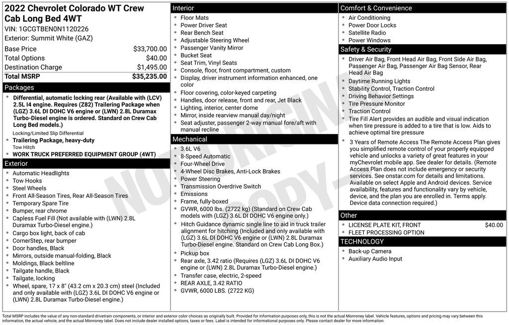 Used 2022 Chevrolet Colorado W/T image 5