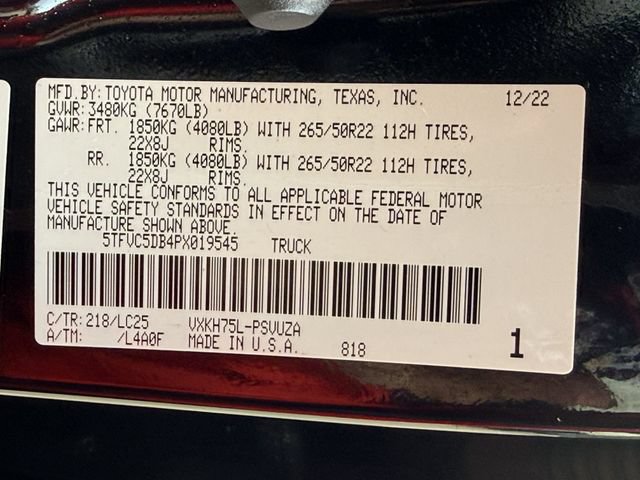 Used 2023 Toyota Tundra Capstone AWD/4WD image 32
