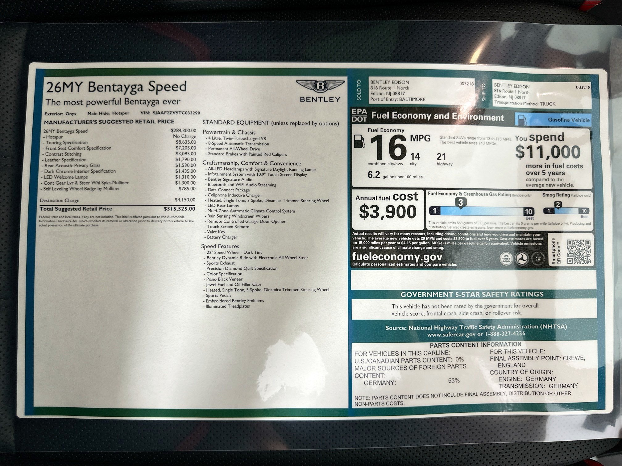New 2026 Bentley Bentayga Speed AWD/4WD image 27