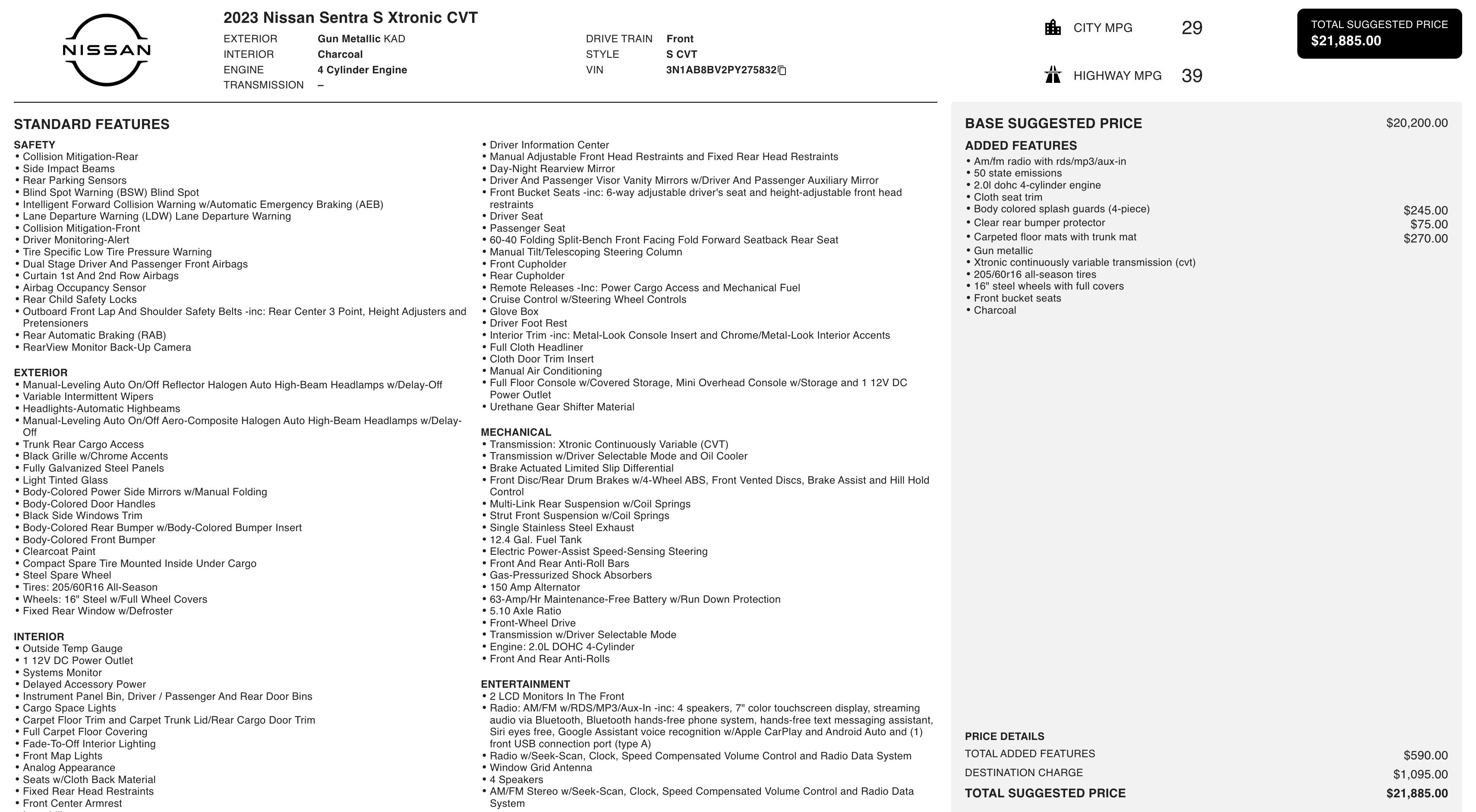 Used 2023 Nissan Sentra S image 5