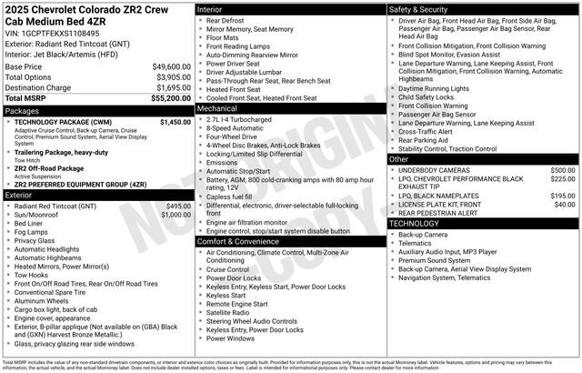 Used 2025 Chevrolet Colorado ZR2 w/ Technology Package image 33