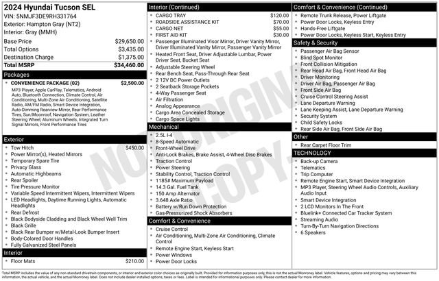 Used 2024 Hyundai Tucson SEL w/ Convenience Package FWD image 30
