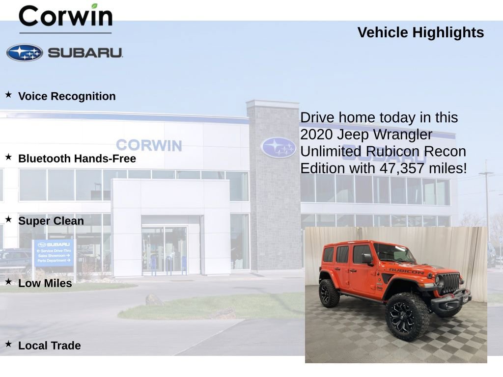 Used 2020 Jeep Wrangler Unlimited Rubicon w/ Quick Order Package 28Y Recon image 6