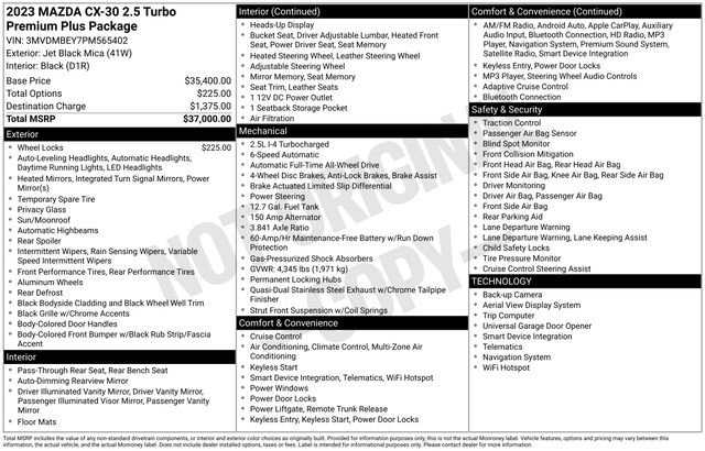 Used 2023 MAZDA CX-30 2.5 Turbo w/ Premium Plus Pkg image 6