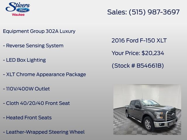 Used 2016 Ford F150 XLT w/ Equipment Group 302A Luxury AWD/4WD image 16
