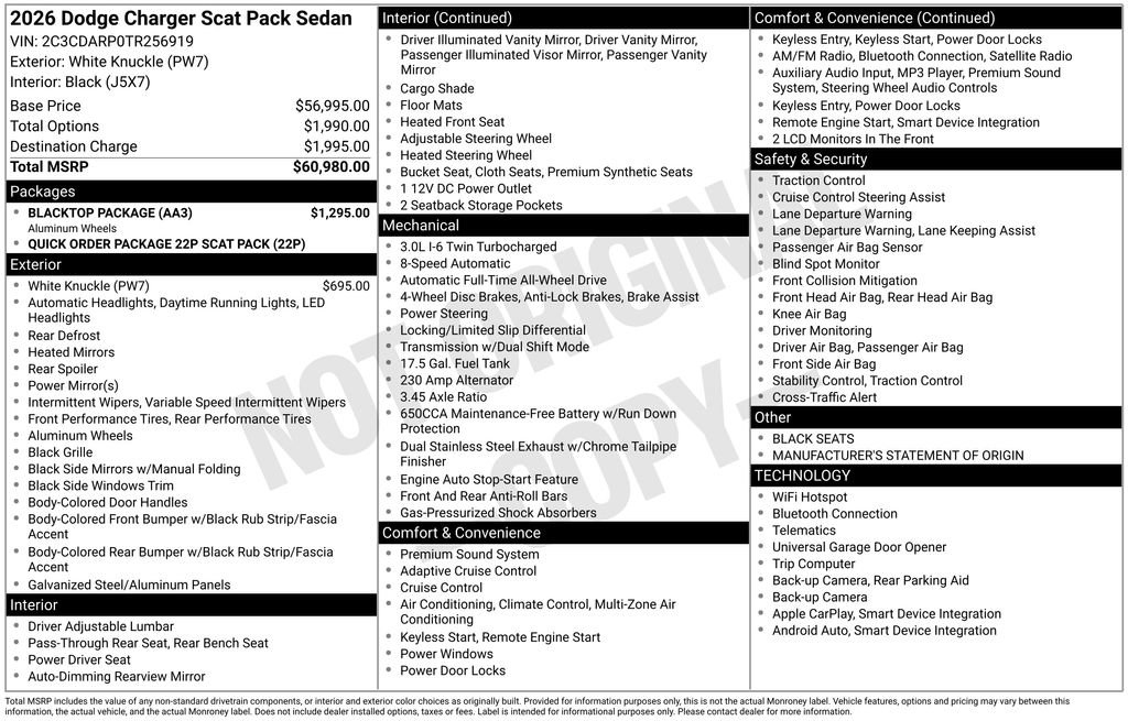 New 2026 Dodge Charger Scat Pack w/ Blacktop Package image 5