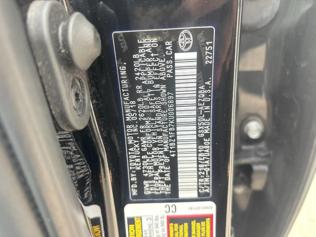 Used 2019 Toyota Avalon XSE w/ All Weather Liner Package image 18