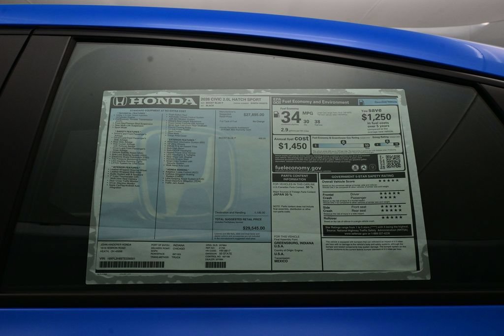New 2026 Honda Civic Sport image 47