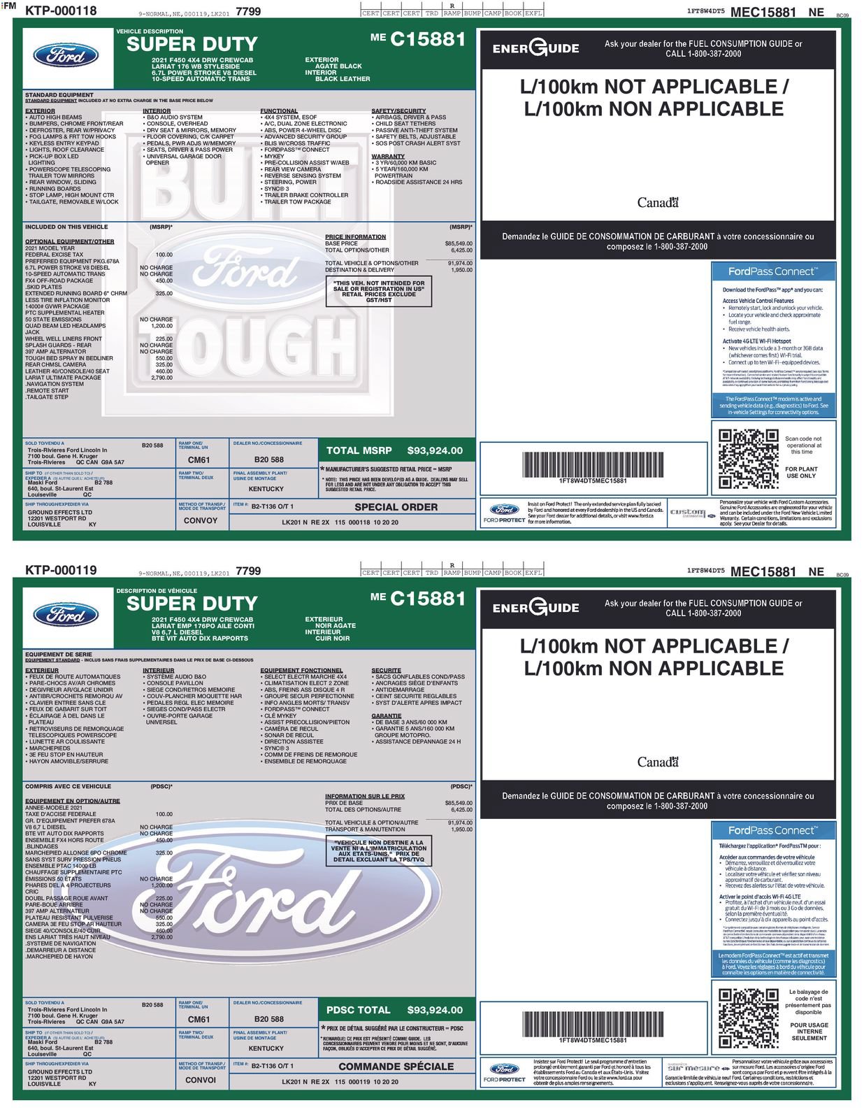 Used 2021 Ford F450 Lariat w/ Lariat Ultimate Package AWD/4WD image 6