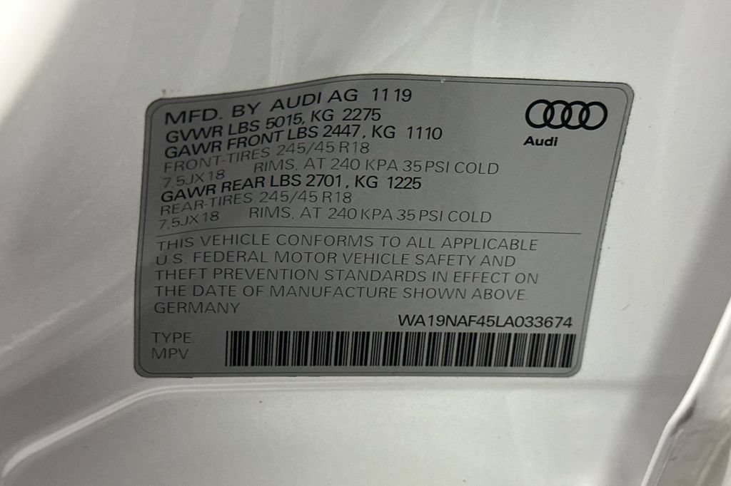Used 2020 Audi A4 2.0T allroad Prestige w/ Prestige Package AWD/4WD image 37