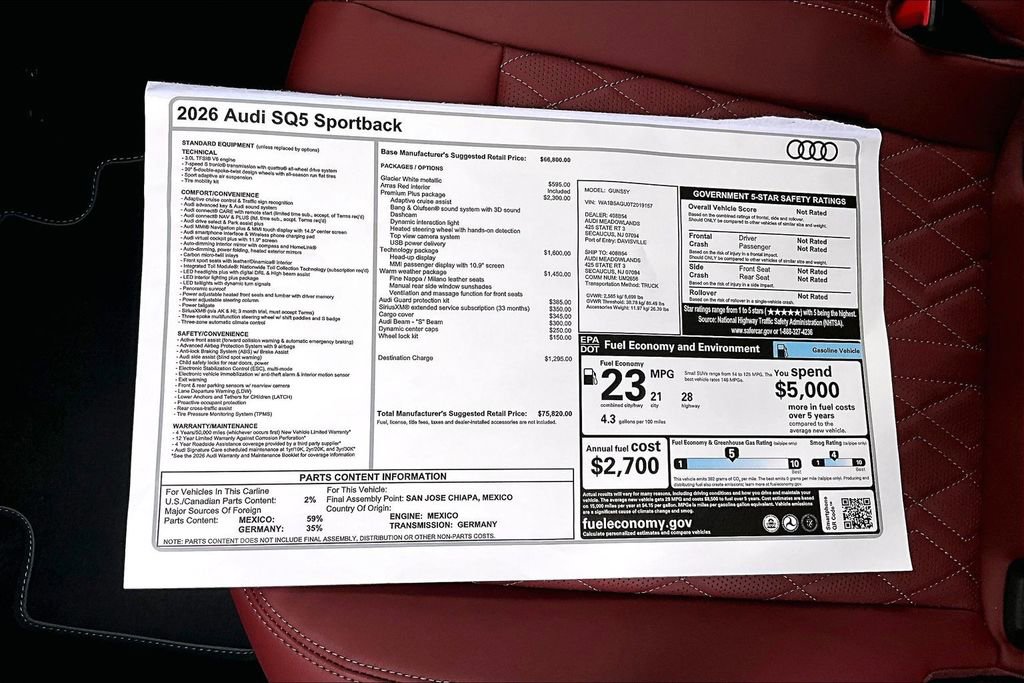 New 2026 Audi SQ5 Premium Plus AWD/4WD image 14