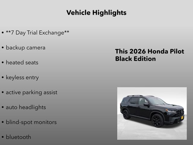 New 2026 Honda Pilot Black Edition image 5