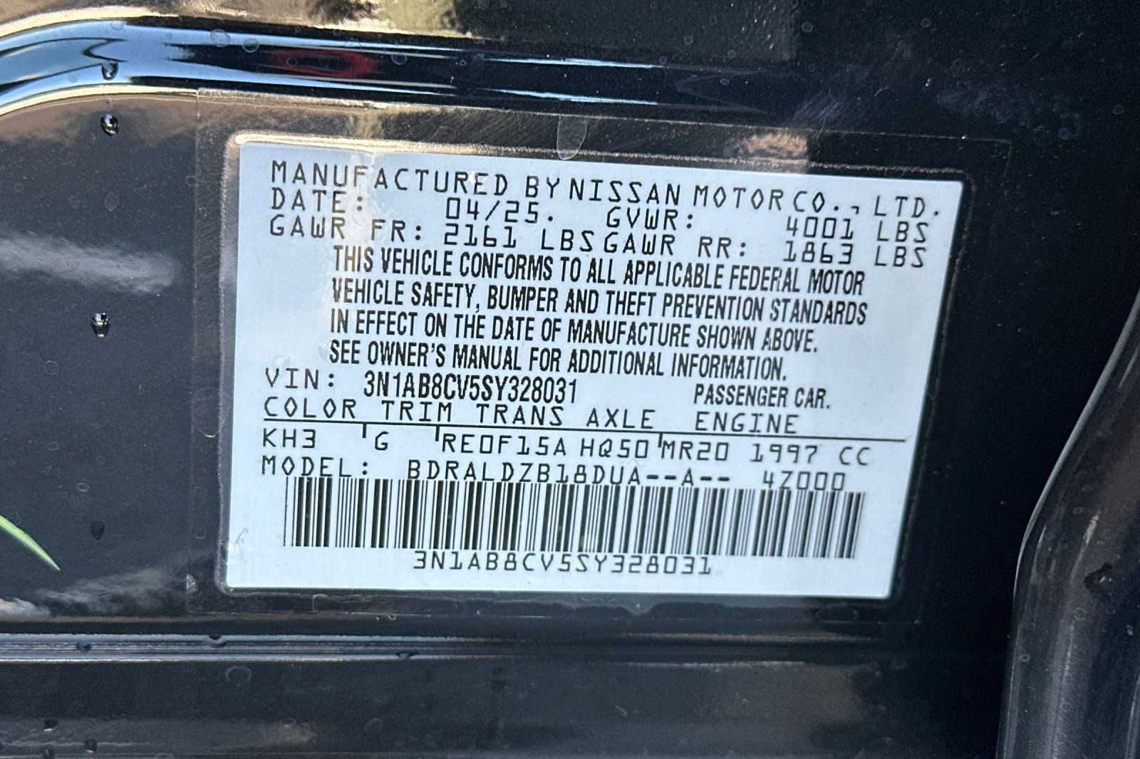 Certified 2025 Nissan Sentra SV w/ Trunk Package image 55