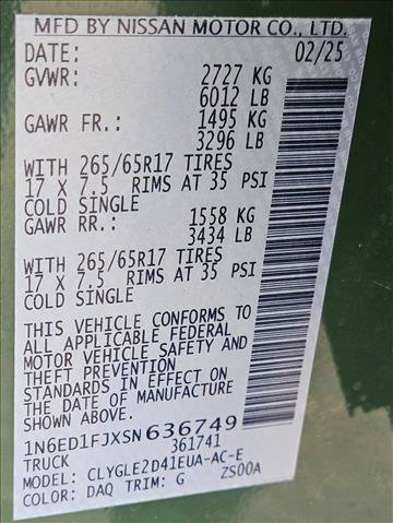 Used 2025 Nissan Frontier SL RWD image 29